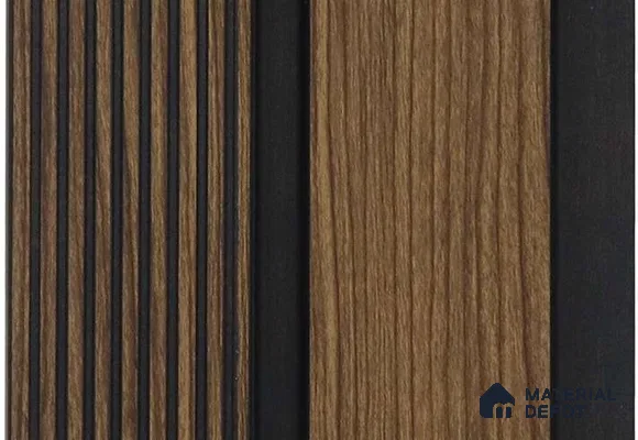 Brown Wooden Louver MRL 171 9.5 ft x 4.8 inch Charcoal Panel - 12 mm | Suitable for Feature Wall, TV Unit & Living Room | Width is Subjected to 5% Variation
