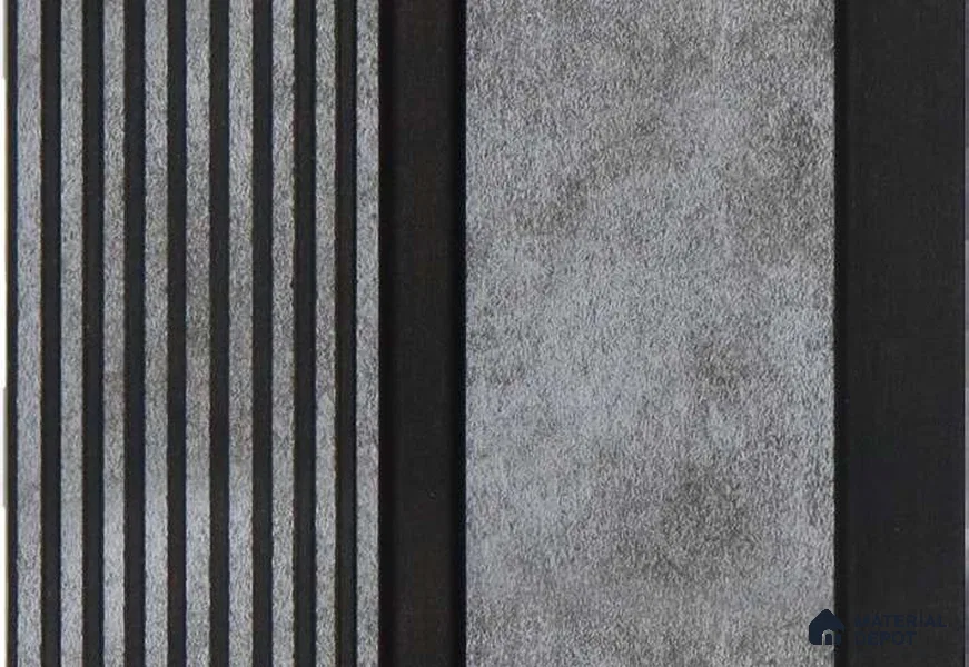 Grey Stone Louver MRL 174 9.5 ft x 4.8 inch Charcoal Panel - 12 mm | Suitable for Feature Wall, TV Unit & Living Room | Width is Subjected to 5% Variation
