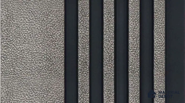 Grey Leather Louver MRL 202 9.5 ft x 5.3 inch Charcoal Panel - 10 mm | Suitable for Feature Wall, TV Unit & Living Room | Width is Subjected to 5% Variation