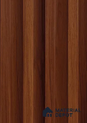 Brown Wooden Louver PN 05712 9.6 ft x 6.6 inch WPC Panel - 20 mm | Suitable for Feature Wall, TV Unit & Living Room | Width is Subjected to 5% Variation