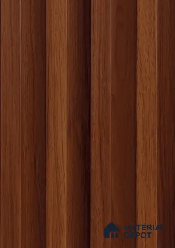 Brown Wooden Louver PN 05712 9.6 ft x 6.6 inch WPC Panel - 20 mm | Suitable for Feature Wall, TV Unit & Living Room | Width is Subjected to 5% Variation