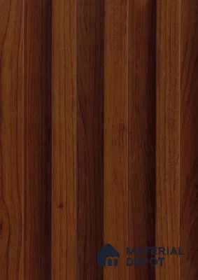 Brown Wooden Louver PN 05713 9.6 ft x 6.6 inch WPC Panel - 20 mm | Suitable for Feature Wall, TV Unit & Living Room | Width is Subjected to 5% Variation