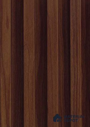 Brown Wooden Louver PN 05823 9.6 ft x 6.6 inch WPC Panel - 20 mm | Suitable for Feature Wall, TV Unit & Living Room | Width is Subjected to 5% Variation