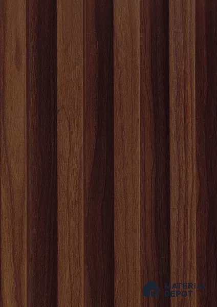 Brown Wooden Louver PN 05823 9.6 ft x 6.6 inch WPC Panel - 20 mm | Suitable for Feature Wall, TV Unit & Living Room | Width is Subjected to 5% Variation