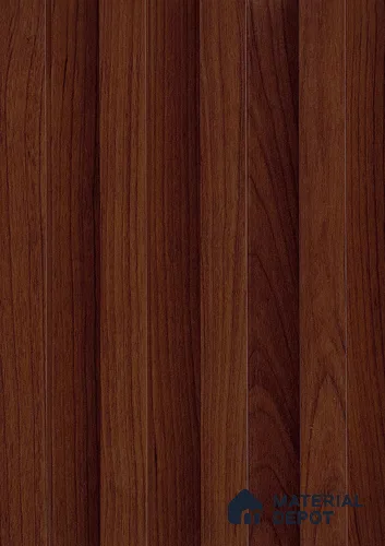Brown Wooden Louver PN 05865 9.6 ft x 6.6 inch WPC Panel - 20 mm | Suitable for Feature Wall, TV Unit & Living Room | Width is Subjected to 5% Variation
