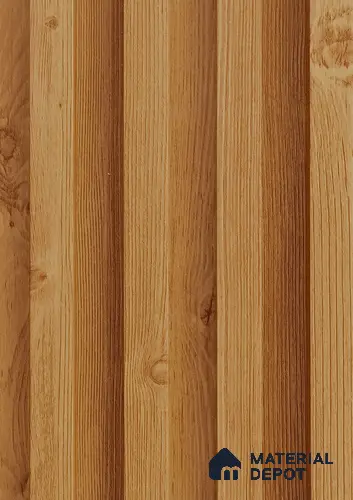 Brown Wooden Louver PN 06122 9.6 ft x 6.6 inch WPC Panel - 20 mm | Suitable for Feature Wall, TV Unit & Living Room | Width is Subjected to 5% Variation