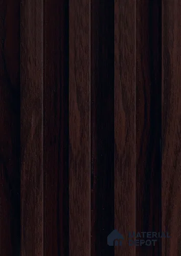 Brown Wooden Louver PN 06123 9.6 ft x 6.6 inch WPC Panel - 20 mm | Suitable for Feature Wall, TV Unit & Living Room | Width is Subjected to 5% Variation
