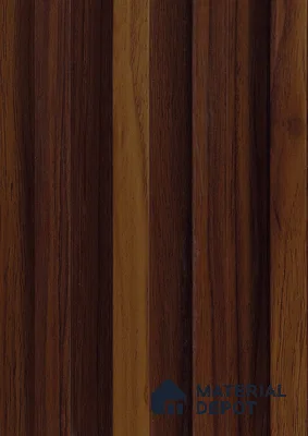 Brown Wooden Louver PN 06124 9.6 ft x 6.6 inch WPC Panel - 20 mm | Suitable for Feature Wall, TV Unit & Living Room | Width is Subjected to 5% Variation