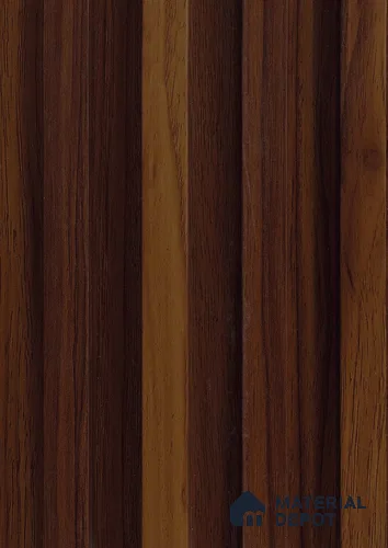 Brown Wooden Louver PN 06124 9.6 ft x 6.6 inch WPC Panel - 20 mm | Suitable for Feature Wall, TV Unit & Living Room | Width is Subjected to 5% Variation