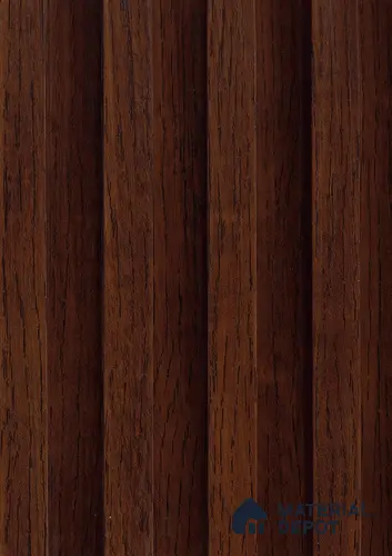 Brown Wooden Louver PN 06127 9.6 ft x 6.6 inch WPC Panel - 20 mm | Suitable for Feature Wall, TV Unit & Living Room | Width is Subjected to 5% Variation
