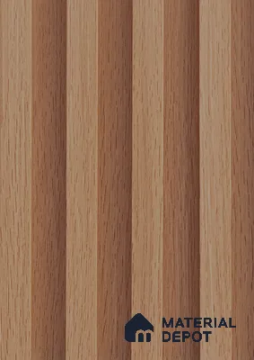 Brown Wooden Louver PN 06129 9.6 ft x 6.6 inch WPC Panel - 20 mm | Suitable for Feature Wall, TV Unit & Living Room | Width is Subjected to 5% Variation