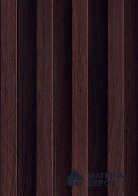 Brown Wooden Louver PN 06132 9.6 ft x 6.6 inch WPC Panel - 20 mm | Suitable for Feature Wall, TV Unit & Living Room | Width is Subjected to 5% Variation
