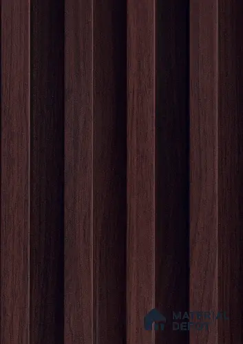 Brown Wooden Louver PN 06132 9.6 ft x 6.6 inch WPC Panel - 20 mm | Suitable for Feature Wall, TV Unit & Living Room | Width is Subjected to 5% Variation