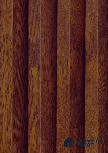 Brown Wooden Louver PN 06133 9.6 ft x 6.6 inch WPC Panel - 20 mm | Suitable for Feature Wall, TV Unit & Living Room | Width is Subjected to 5% Variation