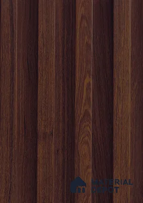 Brown Wooden Louver PN 06134 9.6 ft x 6.6 inch WPC Panel - 20 mm | Suitable for Feature Wall, TV Unit & Living Room | Width is Subjected to 5% Variation