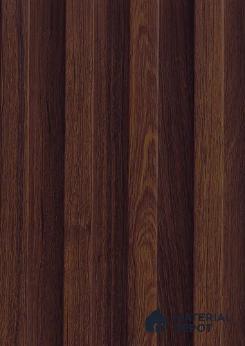 Brown Wooden Louver PN 06134 9.6 ft x 6.6 inch WPC Panel - 20 mm | Suitable for Feature Wall, TV Unit & Living Room | Width is Subjected to 5% Variation