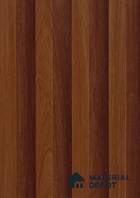 Brown Wooden Louver PN 06135 9.6 ft x 6.6 inch WPC Panel - 20 mm | Suitable for Feature Wall, TV Unit & Living Room | Width is Subjected to 5% Variation