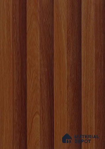 Brown Wooden Louver PN 06135 9.6 ft x 6.6 inch WPC Panel - 20 mm | Suitable for Feature Wall, TV Unit & Living Room | Width is Subjected to 5% Variation