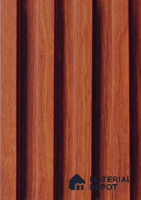 Brown Wooden Louver PN 06137 9.6 ft x 6.6 inch WPC Panel - 20 mm | Suitable for Feature Wall, TV Unit & Living Room | Width is Subjected to 5% Variation