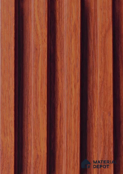 Brown Wooden Louver PN 06137 9.6 ft x 6.6 inch WPC Panel - 20 mm | Suitable for Feature Wall, TV Unit & Living Room | Width is Subjected to 5% Variation