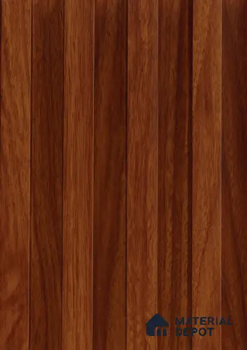 Brown Wooden Louver PN 06140 9.6 ft x 6.6 inch WPC Panel - 20 mm | Suitable for Feature Wall, TV Unit & Living Room | Width is Subjected to 5% Variation