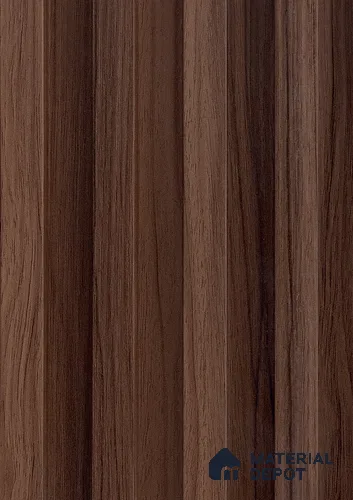 Brown Wooden Louver PN 06141 9.6 ft x 6.6 inch WPC Panel - 20 mm | Suitable for Feature Wall, TV Unit & Living Room | Width is Subjected to 5% Variation