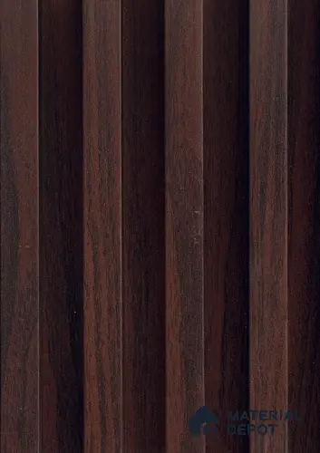 Brown Wooden Louver PN 06142 9.6 ft x 6.6 inch WPC Panel - 20 mm | Suitable for Feature Wall, TV Unit & Living Room | Width is Subjected to 5% Variation