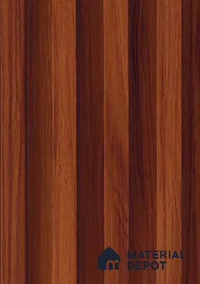 Brown Wooden Louver PN 06143 9.6 ft x 6.6 inch WPC Panel - 20 mm | Suitable for Feature Wall, TV Unit & Living Room | Width is Subjected to 5% Variation