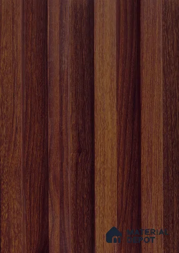 Brown Wooden Louver PN 06144 9.6 ft x 6.6 inch WPC Panel - 20 mm | Suitable for Feature Wall, TV Unit & Living Room | Width is Subjected to 5% Variation