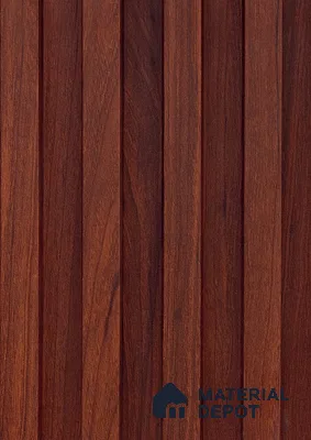 Brown Wooden Louver PN 06145 9.6 ft x 6.6 inch WPC Panel - 20 mm | Suitable for Feature Wall, TV Unit & Living Room | Width is Subjected to 5% Variation
