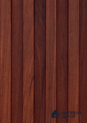 Brown Wooden Louver PN 06145 9.6 ft x 6.6 inch WPC Panel - 20 mm | Suitable for Feature Wall, TV Unit & Living Room | Width is Subjected to 5% Variation
