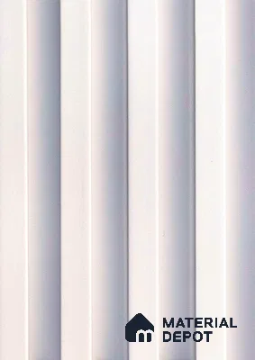 White Plain Colour Louver PN 06147 9.6 ft x 6.6 inch WPC Panel - 20 mm | Suitable for Feature Wall, TV Unit & Living Room | Width is Subjected to 5% Variation