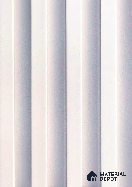 White Plain Colour Louver PN 06147 9.6 ft x 6.6 inch WPC Panel - 20 mm | Suitable for Feature Wall, TV Unit & Living Room | Width is Subjected to 5% Variation