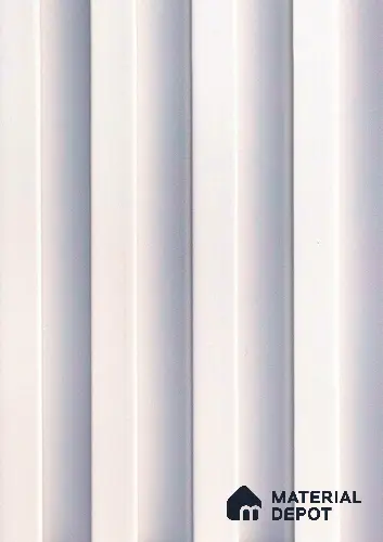 White Plain Colour Louver PN 06147 9.6 ft x 6.6 inch WPC Panel - 20 mm | Suitable for Feature Wall, TV Unit & Living Room | Width is Subjected to 5% Variation