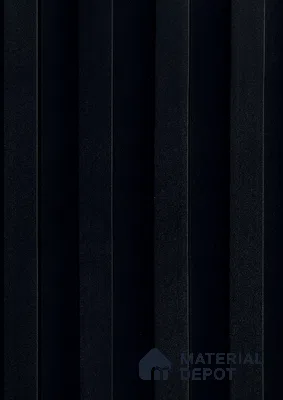 Black Plain Colour Louver PN 06148 9.6 ft x 6.6 inch WPC Panel - 20 mm | Suitable for Feature Wall, TV Unit & Living Room | Width is Subjected to 5% Variation