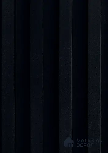 Black Plain Colour Louver PN 06148 9.6 ft x 6.6 inch WPC Panel - 20 mm | Suitable for Feature Wall, TV Unit & Living Room | Width is Subjected to 5% Variation