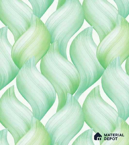 TC 714 | Mint Green Twisted Ribbon Abstract Look Wallpaper 5 Meter x 42 Inch - 57 Sq. Ft.