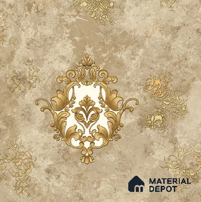 40-555-40 | 10 Meter x 21 Inches Damask Look Wallpaper - 57.41 Sq. Ft.