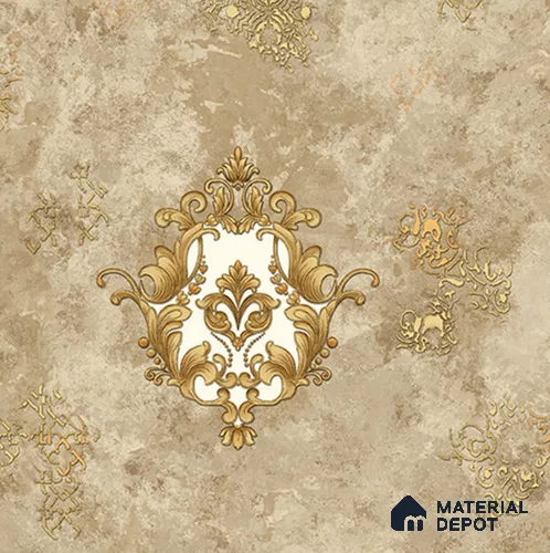 40-555-40 | 10 Meter x 21 Inches Damask Look Wallpaper - 57.41 Sq. Ft.