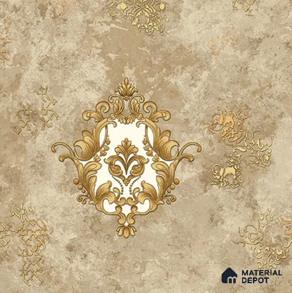 40-555-40 | 10 Meter x 21 Inches Damask Look Wallpaper - 57.41 Sq. Ft.