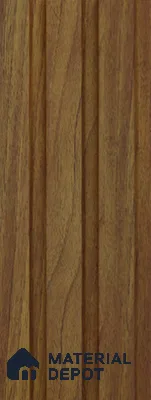 Brown Wooden Louver PN 00207 9.6 ft x 4.9 inch Panel - 12 mm | Suitable for Feature Wall, TV Unit & Living Room | Width is Subjected to 5% Variation