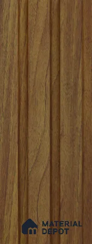 Brown Wooden Louver PN 00207 9.6 ft x 4.9 inch Panel - 12 mm | Suitable for Feature Wall, TV Unit & Living Room | Width is Subjected to 5% Variation