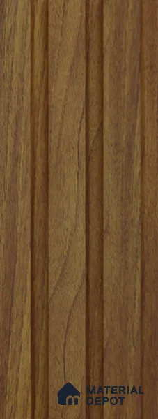 Brown Wooden Louver PN 00207 9.6 ft x 4.9 inch Panel - 12 mm | Suitable for Feature Wall, TV Unit & Living Room | Width is Subjected to 5% Variation