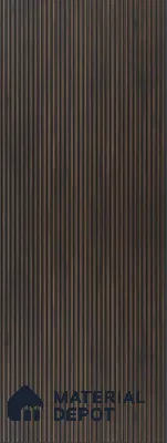 Brown Wooden Louver UR 7401  (UR 7401) 9.5 ft x 12 inch Charcoal Panel - 9 mm | Suitable for Feature Wall, TV Unit & Living Room | Width is Subjected to 5% Variation