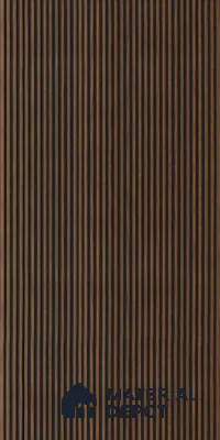 Brown Wooden Louver UR 7403  (UR 7403) 9.5 ft x 12 inch Charcoal Panel - 9 mm | Suitable for Feature Wall, TV Unit & Living Room | Width is Subjected to 5% Variation