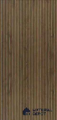 Brown Wooden Louver UR 7404 (UR 7404) 9.5 ft x 12 inch Charcoal Panel - 9 mm | Suitable for Feature Wall, TV Unit & Living Room | Width is Subjected to 5% Variation