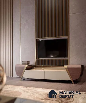 Brown Wooden Louver UR 7405  (UR 7405) 9.5 ft x 12 inch Charcoal Panel - 9 mm | Suitable for Feature Wall, TV Unit & Living Room | Width is Subjected to 5% Variation
