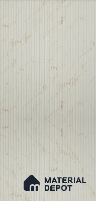 White Marble Louver UR 7406  (UR 7406) 9.5 ft x 12 inch Charcoal Panel - 9 mm | Suitable for Feature Wall, TV Unit & Living Room | Width is Subjected to 5% Variation