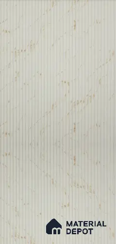 White Marble Louver UR 7406 (UR 7406) 9.5 ft x 12 inch Charcoal Panel - 9 mm | Suitable for Feature Wall, TV Unit & Living Room | Width is Subjected to 5% Variation