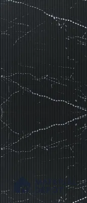 Black Marble Louver UR 7407  (UR 7407) 9.5 ft x 12 inch Charcoal Panel - 9 mm | Suitable for Feature Wall, TV Unit & Living Room | Width is Subjected to 5% Variation